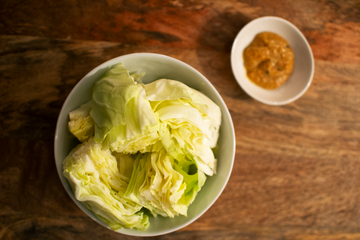 Saku Saku Cabbage with Shichimi Miso Dip